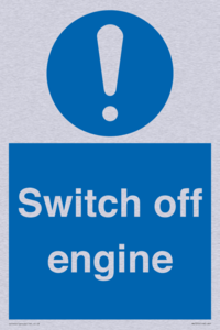 Switch off engine